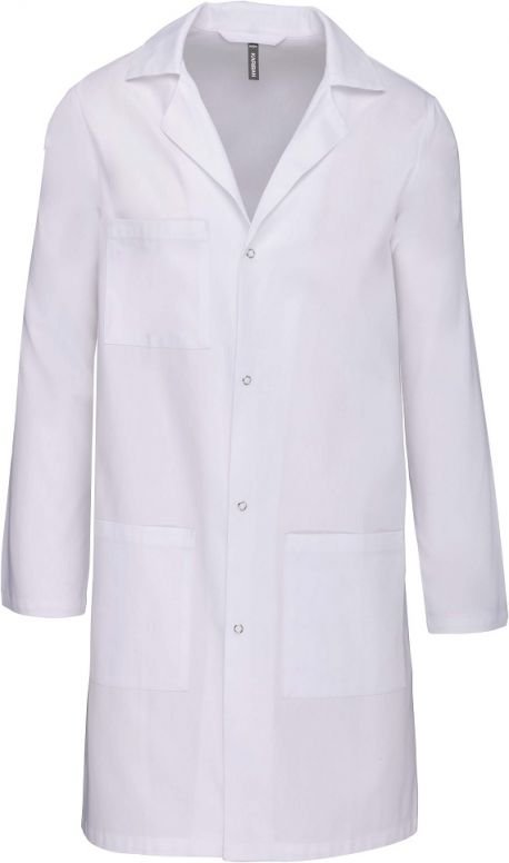 Blouse De Labo En Coton 100% - Manches Longues Avec Pressions - Pour Chimie, Biologie, Université - Taille S à 4XL